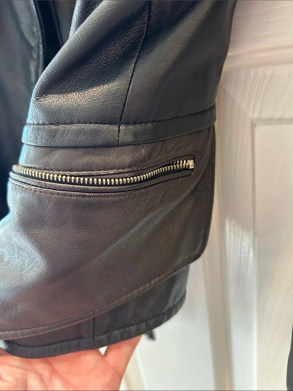 ROBO Trend Genuine Italian Leather Moto Jacket Black Women’s - Picture 7 of 11